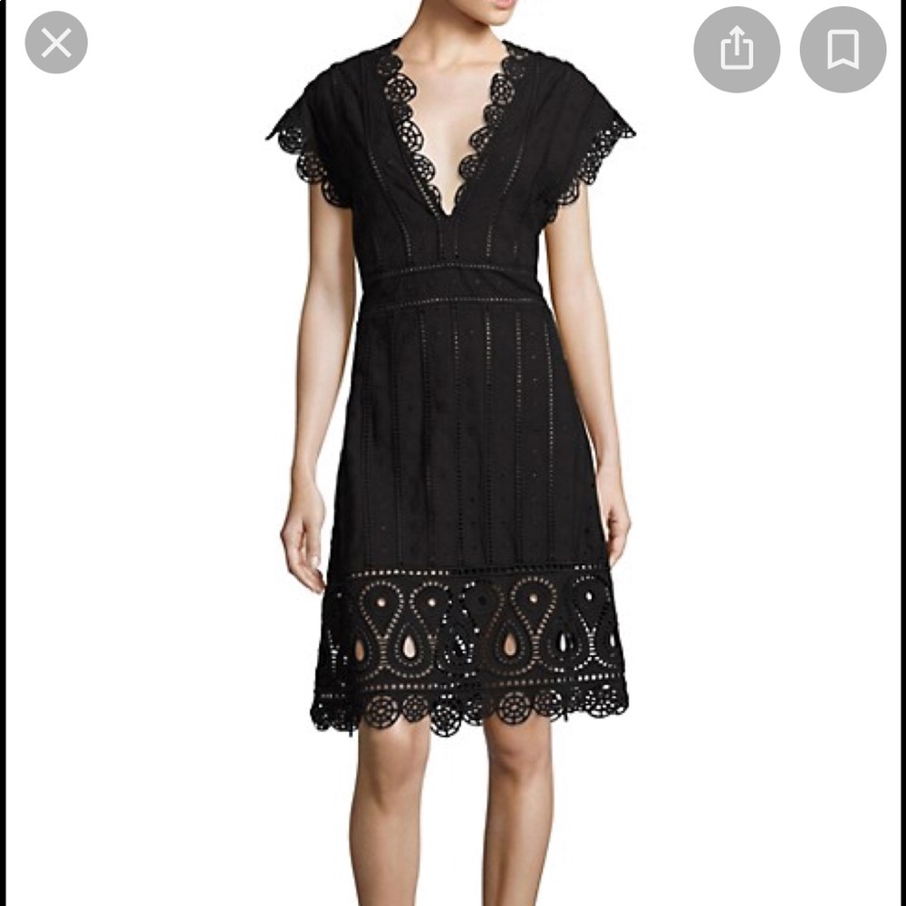 Opening Ceremony Anglaise Lace Eyelet Cutout Dress